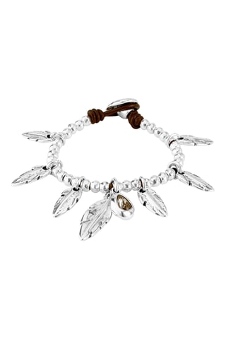 Bracciale - Pelle e placcato argento