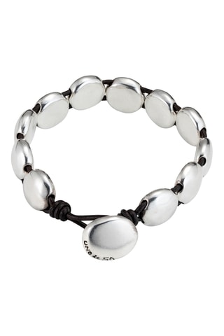 Bracciale - Pelle e placcato argento