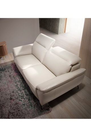 Divano - Grigio - 2 posti - In pelle