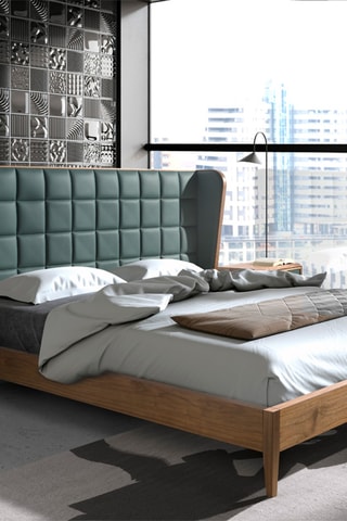 Letto in noce, pino e faggio - Area materasso 180 x 200 cm