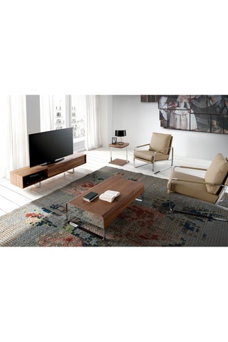 Tavolino - Argentato ed effetto noce