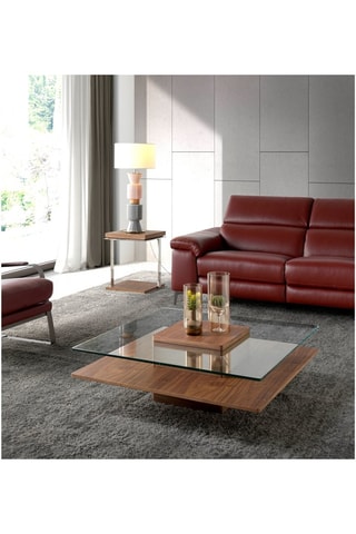 Tavolino - Argentato ed effetto noce