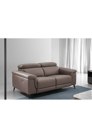 Divano - Marrone - 3 posti - In pelle