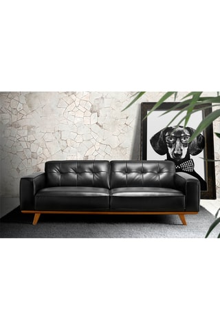 Divano - Nero - 3 posti - In pelle