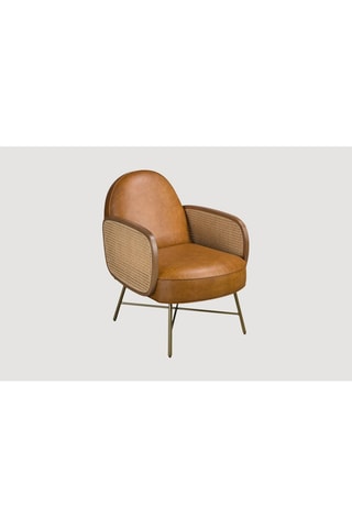 Cadeirão - Castanho -­ Em couro