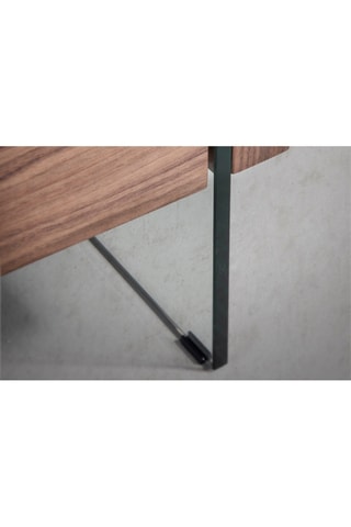 Comodino - Effetto noce e trasparente