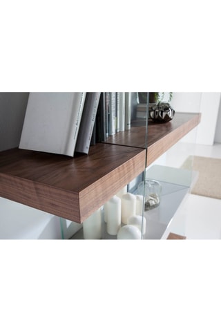 Libreria - Effetto noce e grigio chiaro