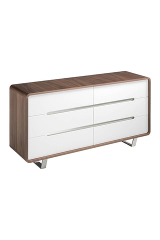 Credenza - Effetto noce e bianco