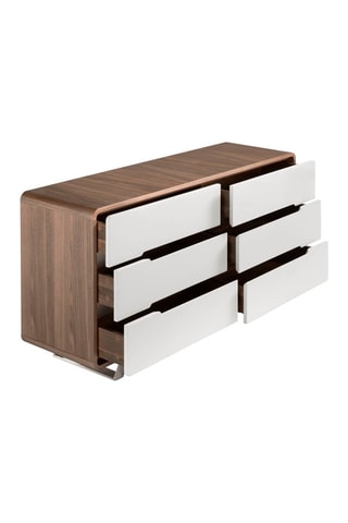 Credenza - Effetto noce e bianco