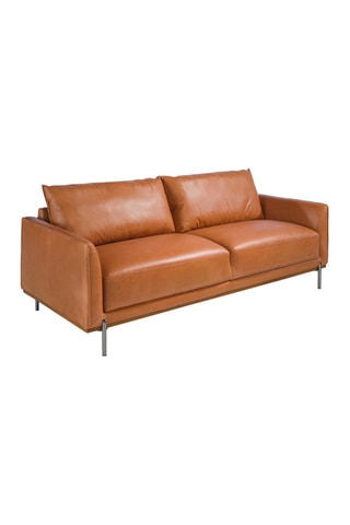 Divano -  Marrone - 3 posti - In pelle