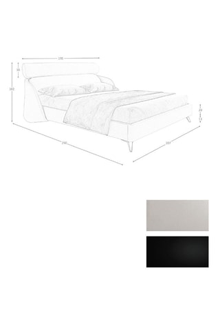 Letto in legno - Area materasso 180 x 200 cm