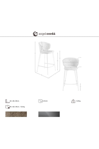 Banco - 52 x 48 x 92 cm - Revestimento em poliéster