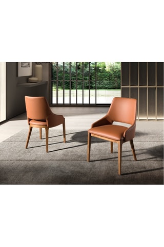 Chaise en simili cuir - 54 x 61 x 83 cm