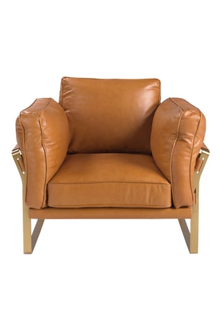 Cadeirão - Camel - Em couro