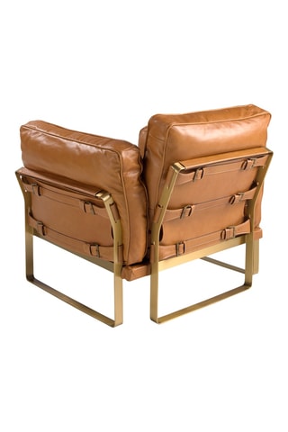 Cadeirão - Camel - Em couro