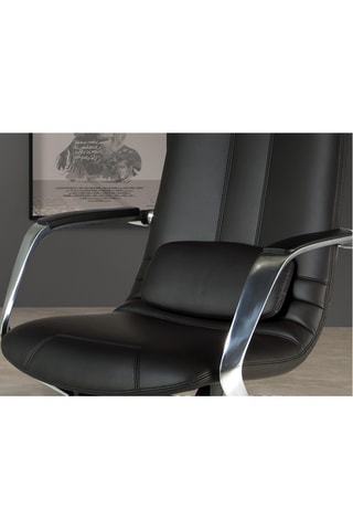 Fauteuil de bureau - 63 x 66 x 122 cm - Revêtement en simili cuir