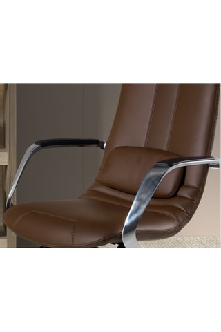 Fauteuil de bureau - 63 x 66 x 122 cm - Revêtement en simili cuir