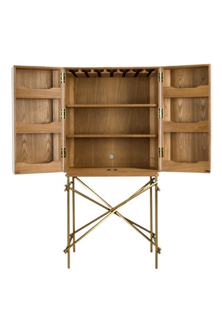 Credenza 2 ante in legno placcato noce - 82 x 169 x 53 cm