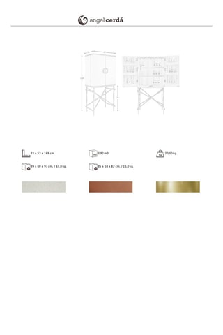 Credenza 2 ante in legno placcato noce - 82 x 169 x 53 cm