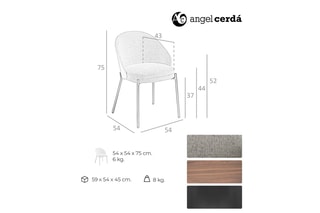 Sedia in legno placcato noce