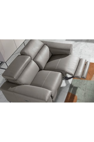 Divano -  Grigio - 3 posti - In pelle