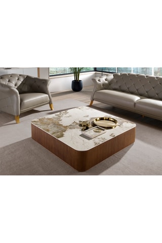 Tavolino in noce - 120 x 28 x 120 cm