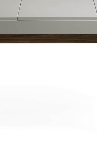 Toletta con specchio ribaltabile e portagioie 1 cassetto in legno placcato noce - 120 x 76 x 50 cm