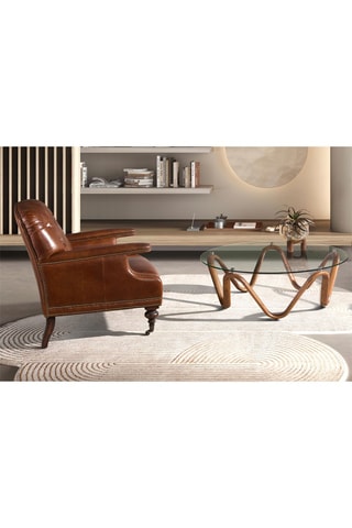 Cadeirão - Conhaque - Em couro