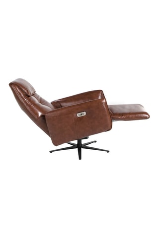 Poltrona - Marrone e nero - In pelle