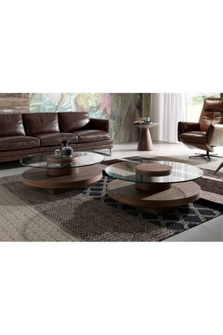 Poltrona - Marrone e nero - In pelle