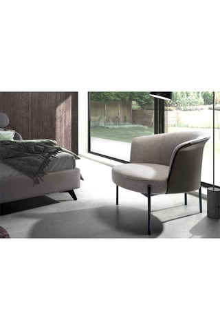 Poltrona - Grigio - Effetto pelle