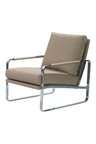 Poltrona -  Beige - Effetto pelle