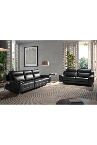 Divano - Nero - 2 posti - In pelle