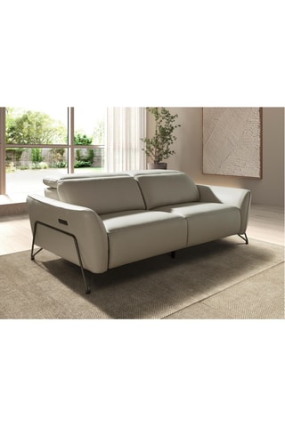 Divano - Beige - 3 posti - In pelle