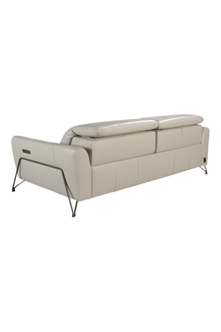 Divano - Beige - 3 posti - In pelle