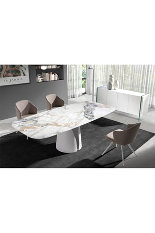 Tavolo da pranzo in porcellana - 238 x 110 x 76 cm