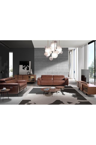 Credenza 3 ante in legno placcato noce - 180 x 76 x 60 cm