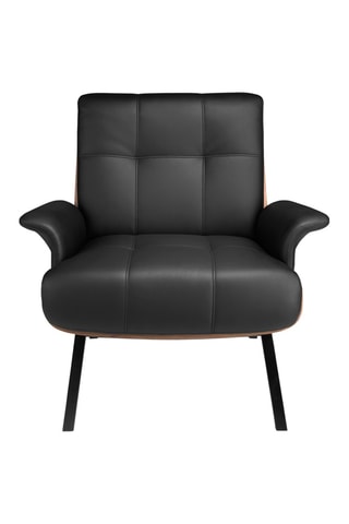 Cadeirão - Preto e branco - Efeito couro