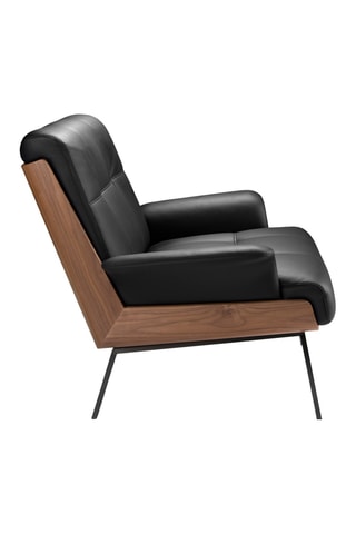 Cadeirão - Preto e branco - Efeito couro