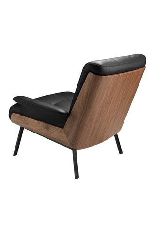 Cadeirão - Preto e branco - Efeito couro