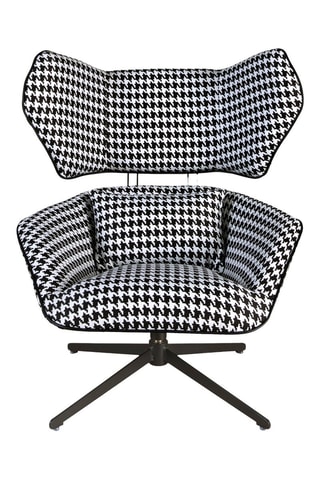 Cadeirão - Preto e branco - Tecido