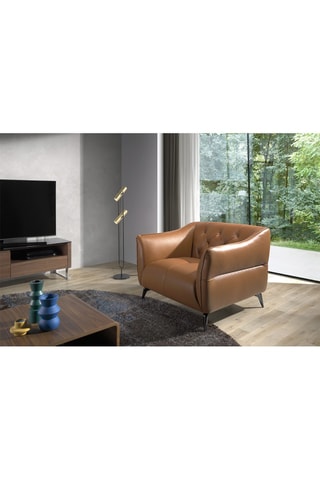 Poltrona -  Marrone - In pelle