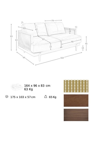 Divano - Marrone - 2 posti - In pelle