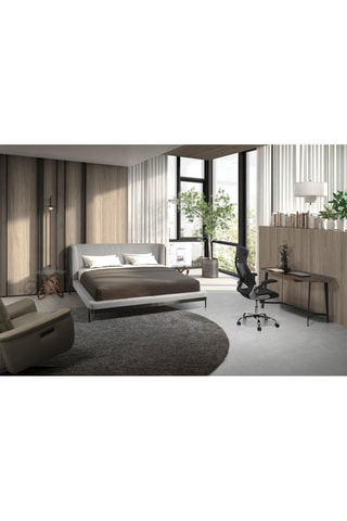 Letto in legno - Grigio - Area materasso 180 x 200 cm