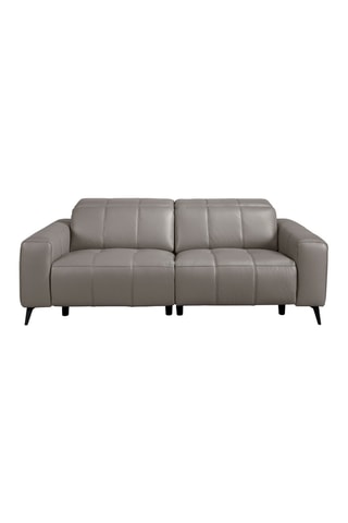 Canapé - Gris - 3 places - En cuir