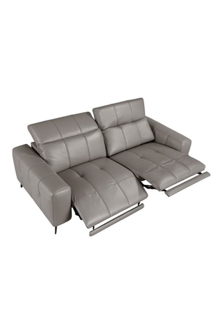 Canapé - Gris - 3 places - En cuir