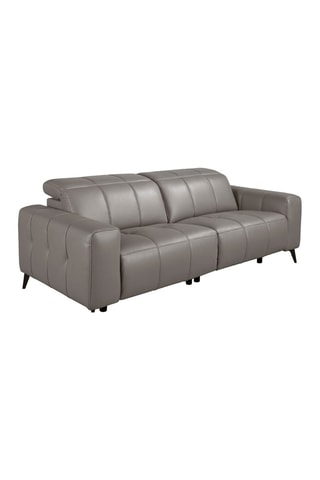 Canapé - Gris - 3 places - En cuir