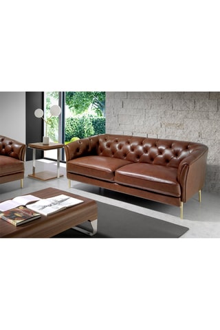 Divano - Marrone - 2 posti - In pelle