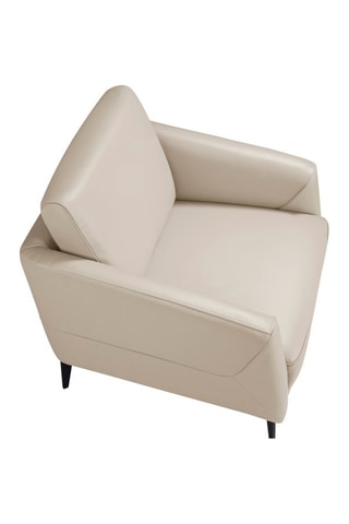 Poltrona -  Beige - In pelle