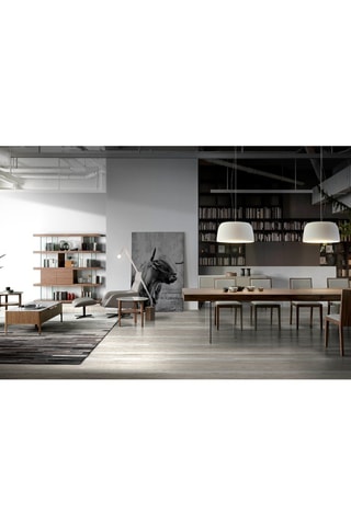 Libreria - Effetto noce e trasparente